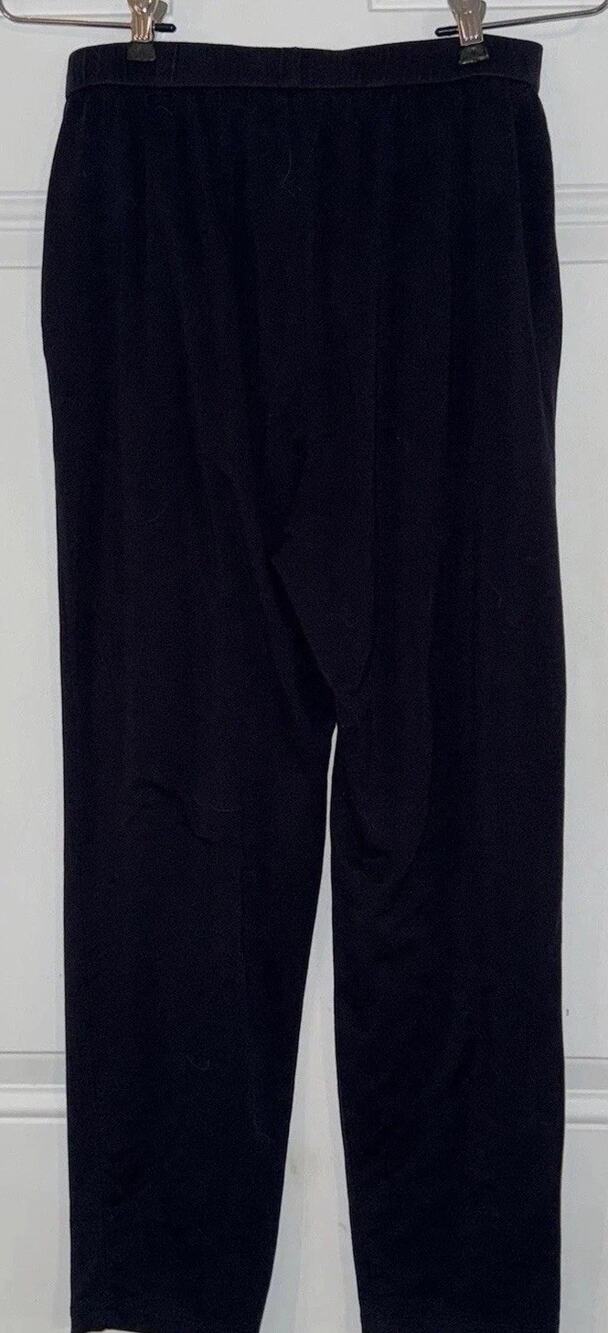Eileen Fisher Petite Very Lightweight Soft Knit Black Capri Crops PP/PTP Pockets